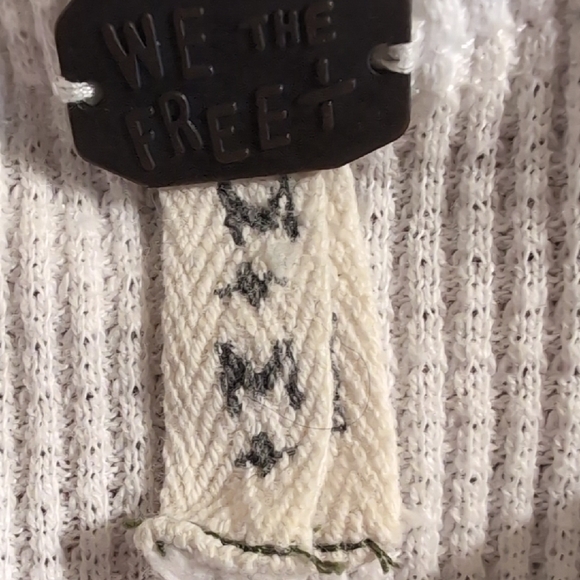 We The Free White and Gold Patchwork Blouse - Picture 2 of 5